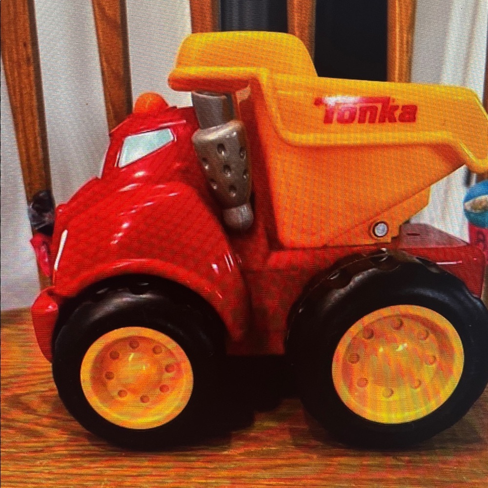 Tonka Bright Red and Yellow Toy Truck